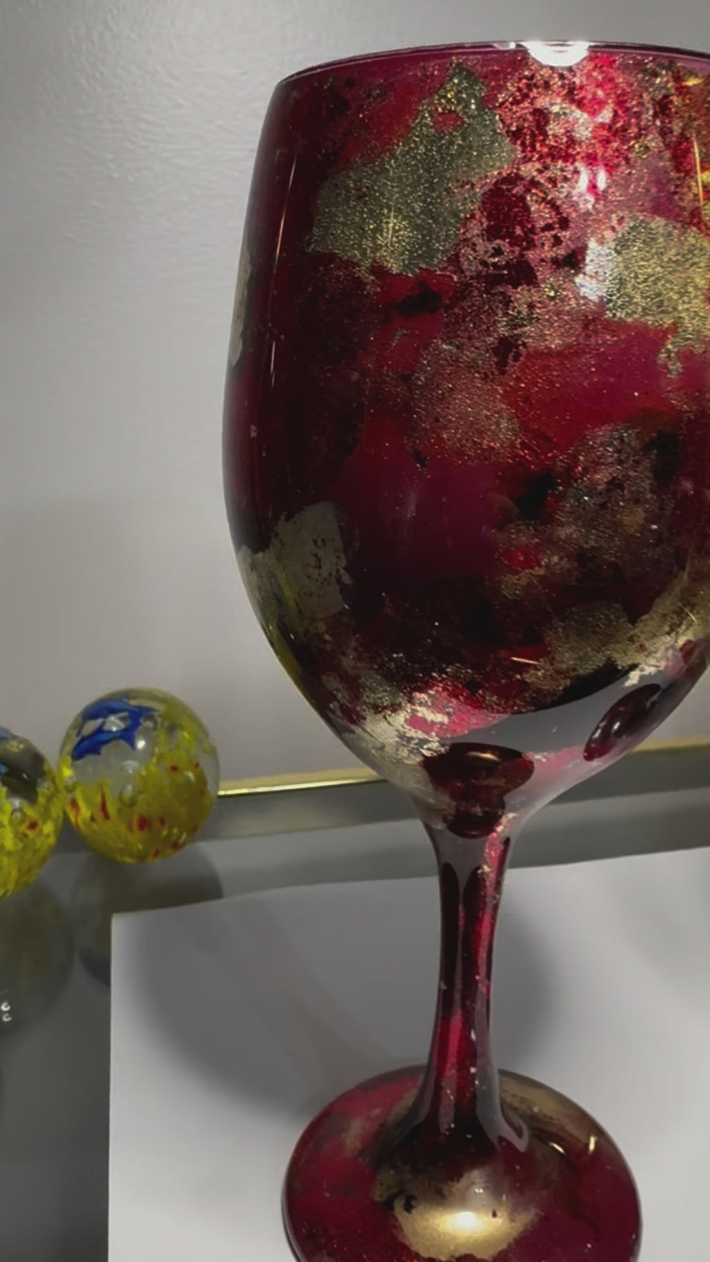 Artisan Holiday Foil Wine Glasses & Drinkware