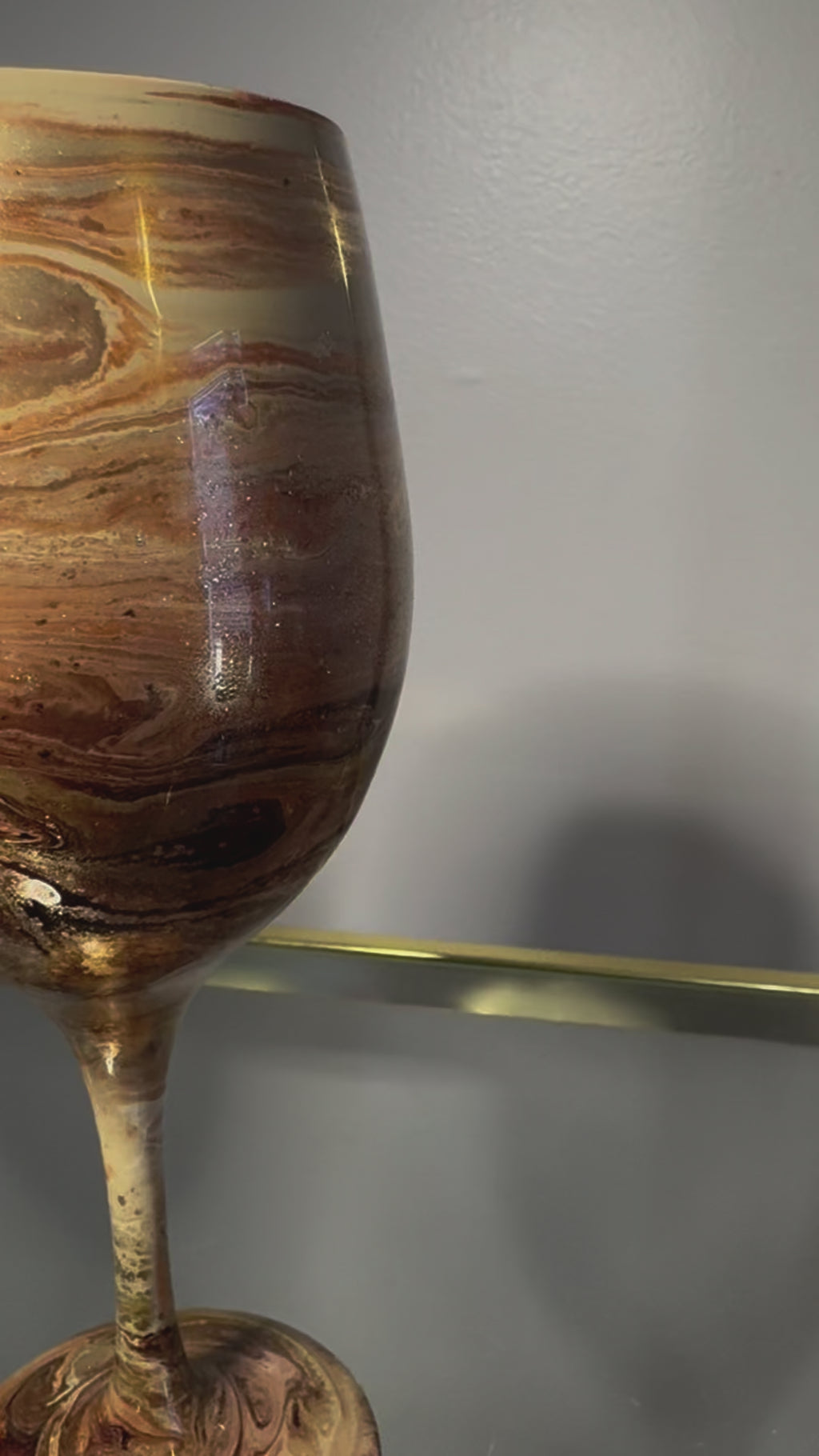 Artisan Molten Gold Wine Glasses & Drinkware