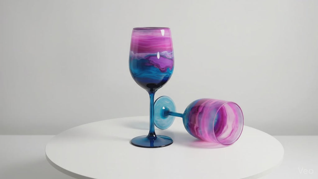 Orchid Aurora Hand-Painted Glassware | Custom Wine, Champagne, Beer & Spirits Styles