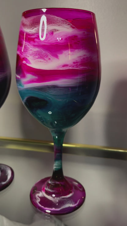 Watermelon Wine Glass-Handmade