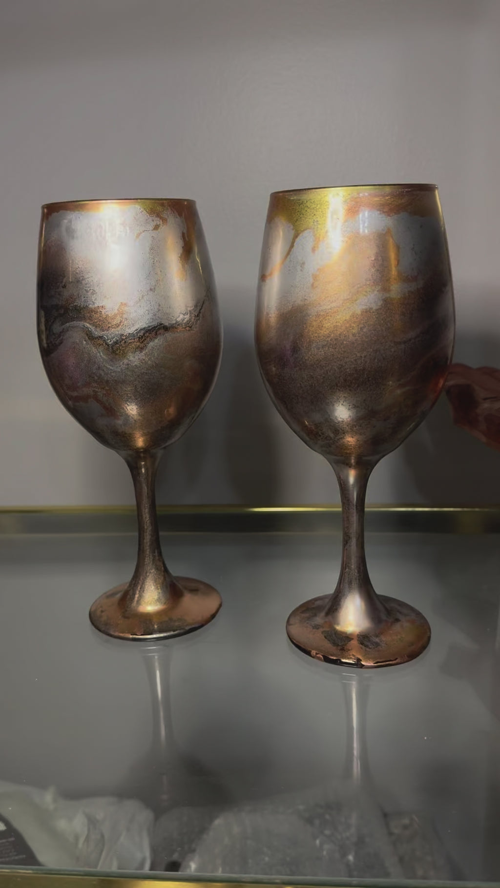 Artisan Patina Bronze Wine Glasses & Drinkware