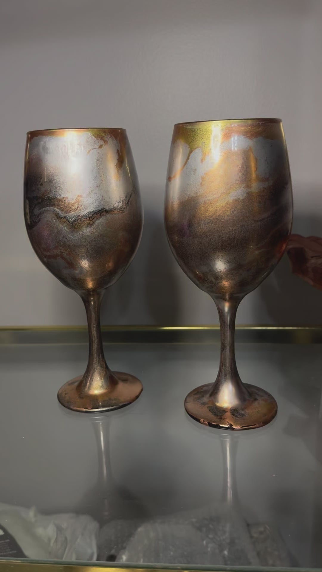 Artisan Patina Bronze Wine Glasses & Drinkware